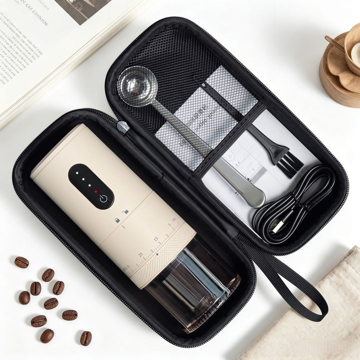 Electric coffee grinder with steel grinding mechanism