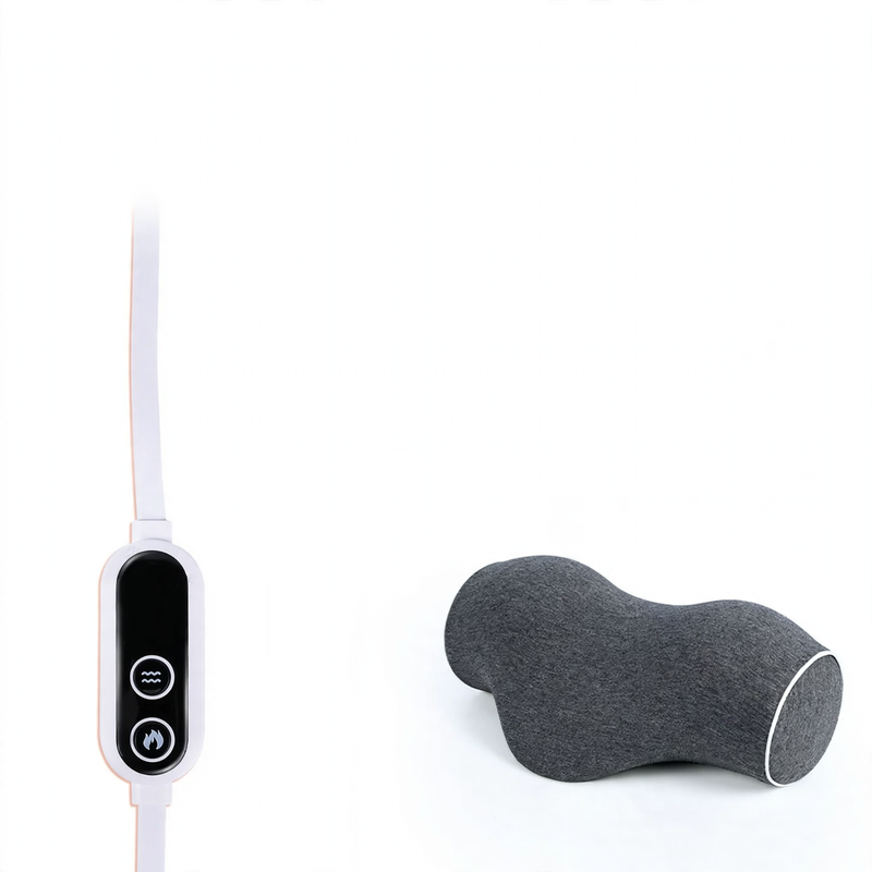 Neck support pillow, memory foam, with heating function