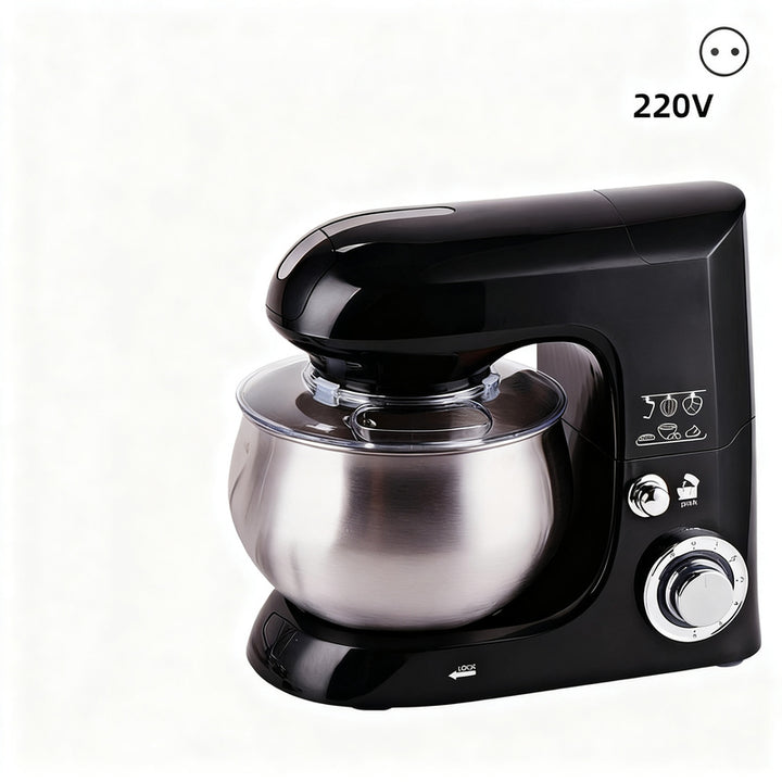 Kitchen machine 5 L, stainless steel, multiple plugs