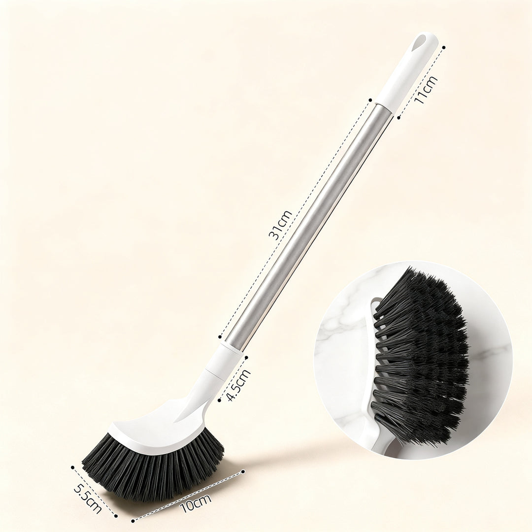 Toilet brush with wall holder