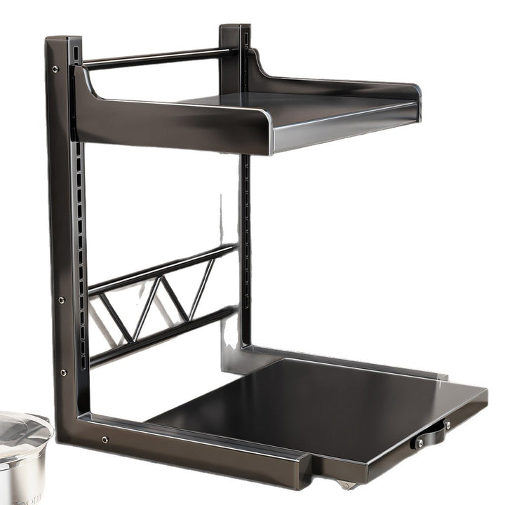 Kitchen shelf on wheels, 2 levels, height adjustable