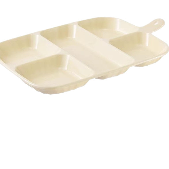 Divided serving tray with compartments, wall mountable