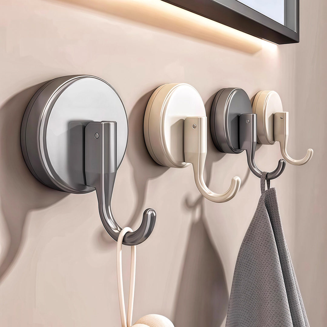 Suction cup hooks, set of 4, plastic