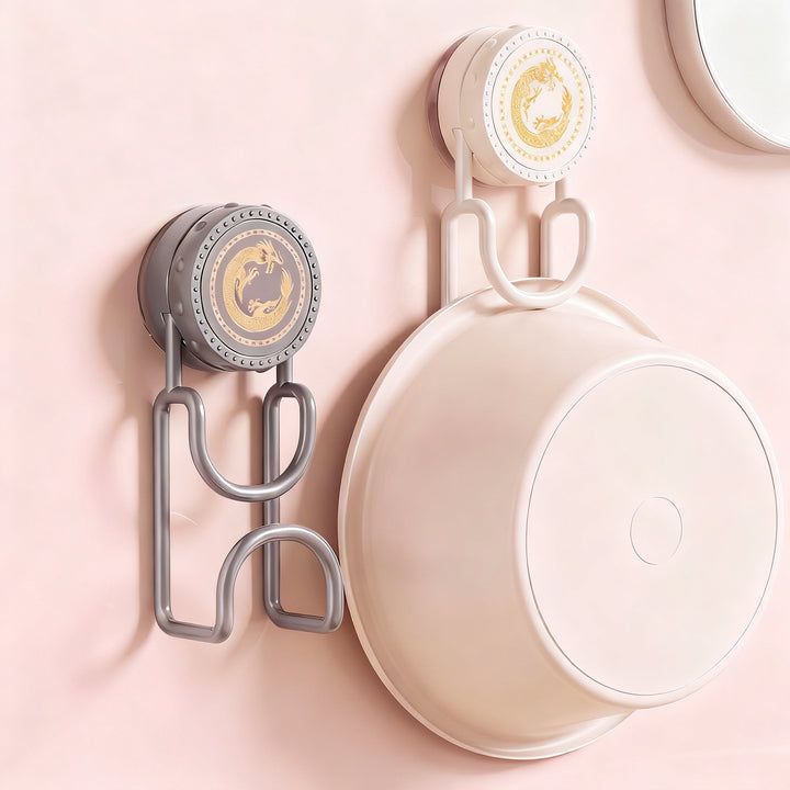 Metal suction cup wall hook