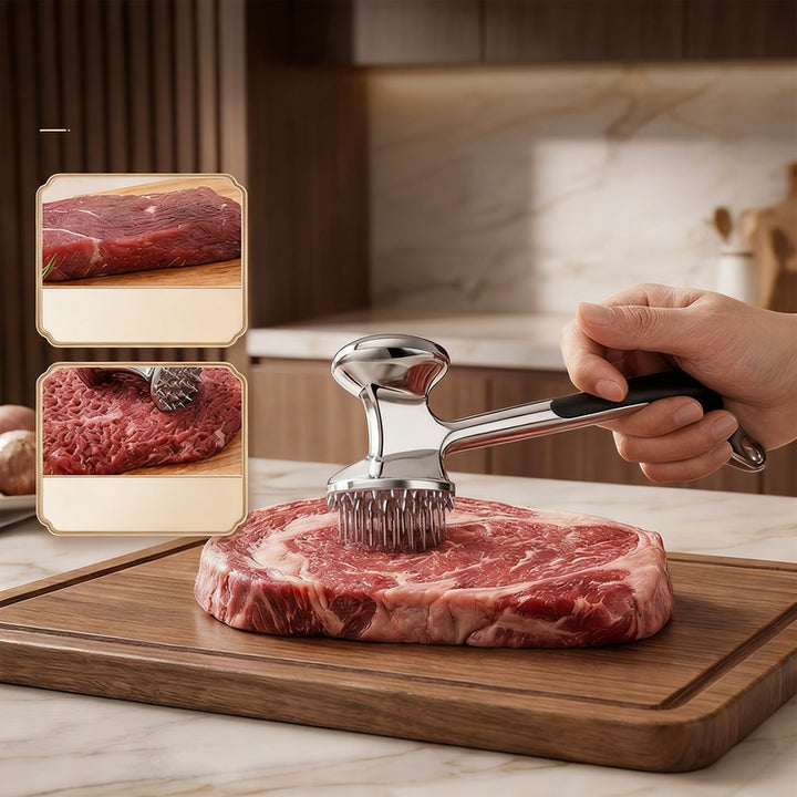 Double-sided meat tenderizer