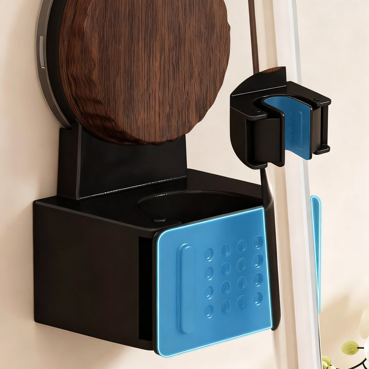 Wall mount for broom and mop made of aluminum
