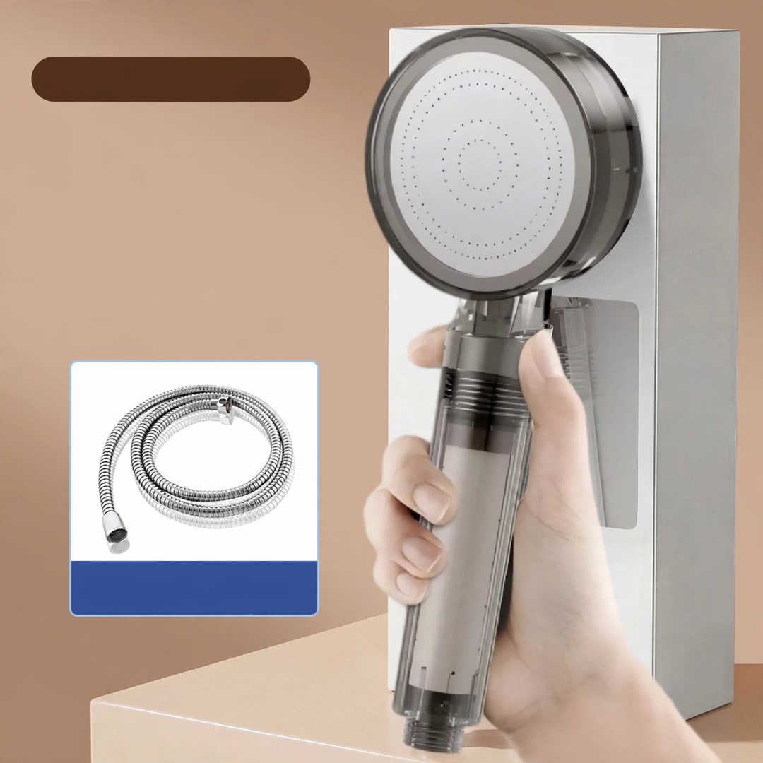 Shower head with filtration system and rain function