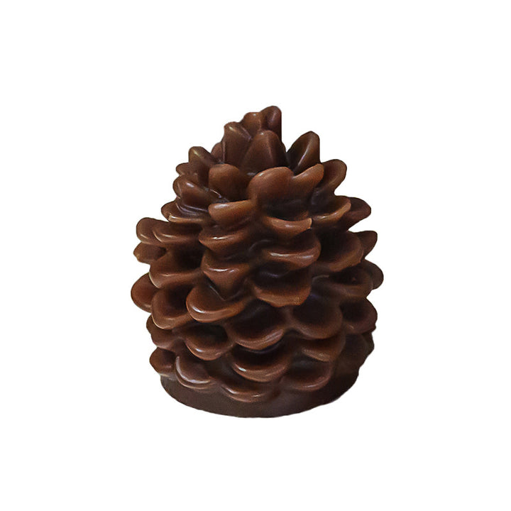 LED candle in pine cone shape