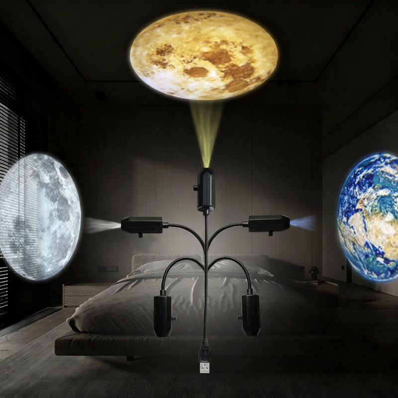 LED projection light with interchangeable patterns