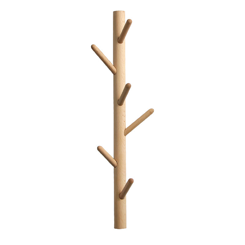 Wood wall coat rack in tree shape, Nordic design