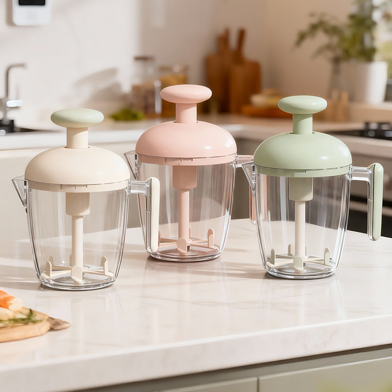 Compressed air mixing cup for whipping and mixing