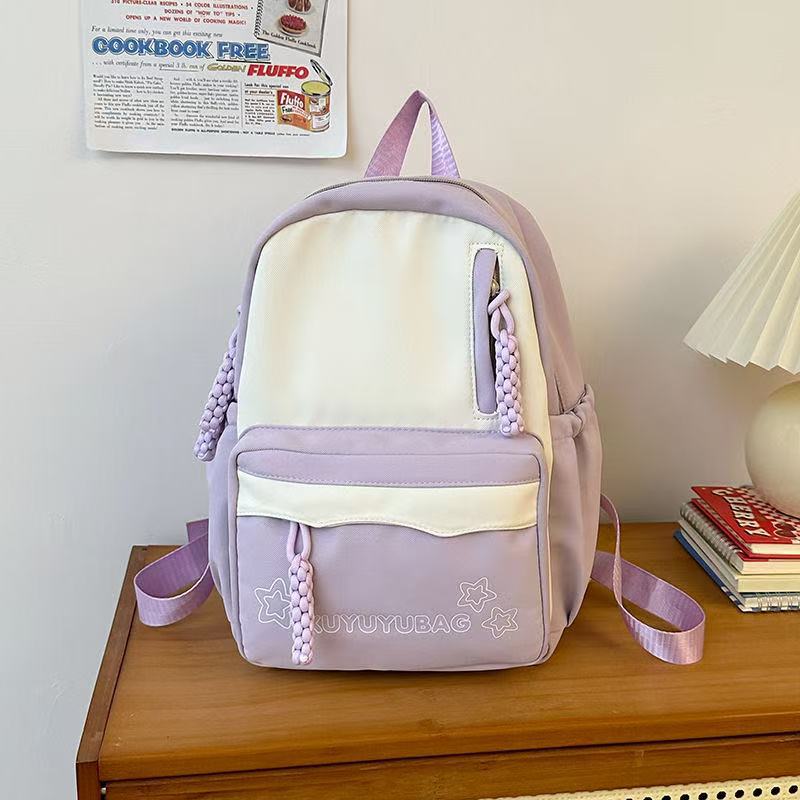 Nylon-Backpack, breathable, solid colors