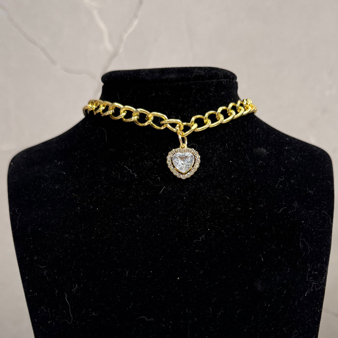 Collar with Crystals and Pearls for Cats and Dogs