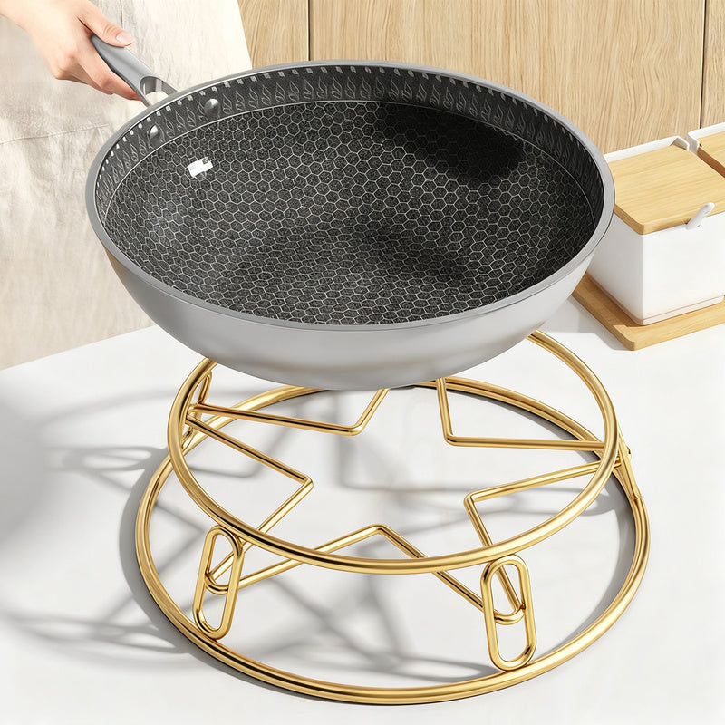 Stainless steel pot holder, round, for cookware