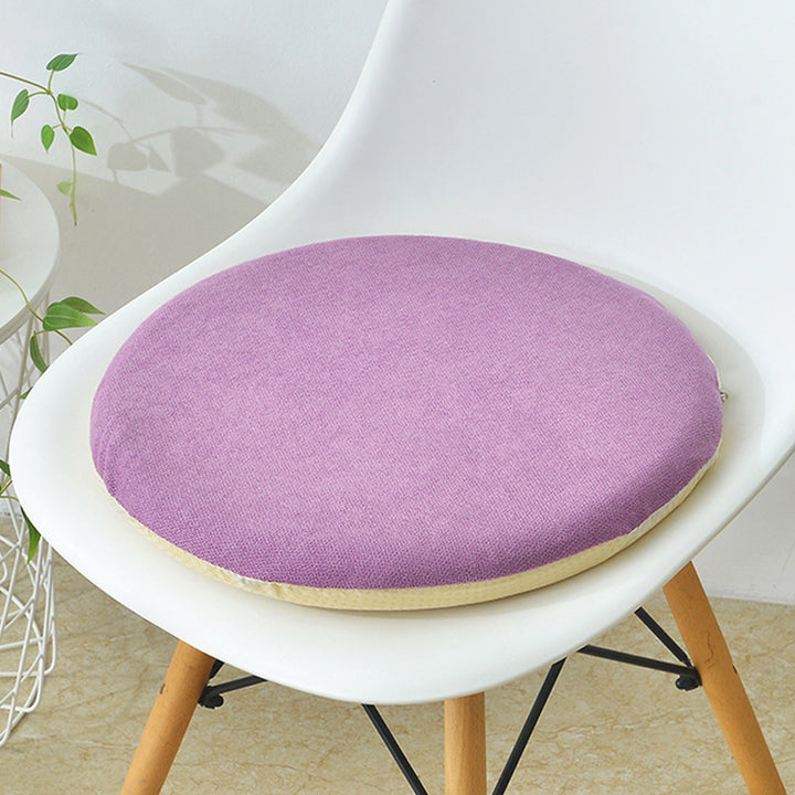 Round seat cushion made of cotton and linen
