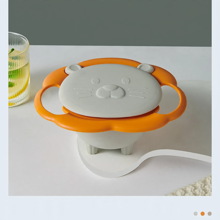Rotating children's bowl, 19 cm, PP, non-slip