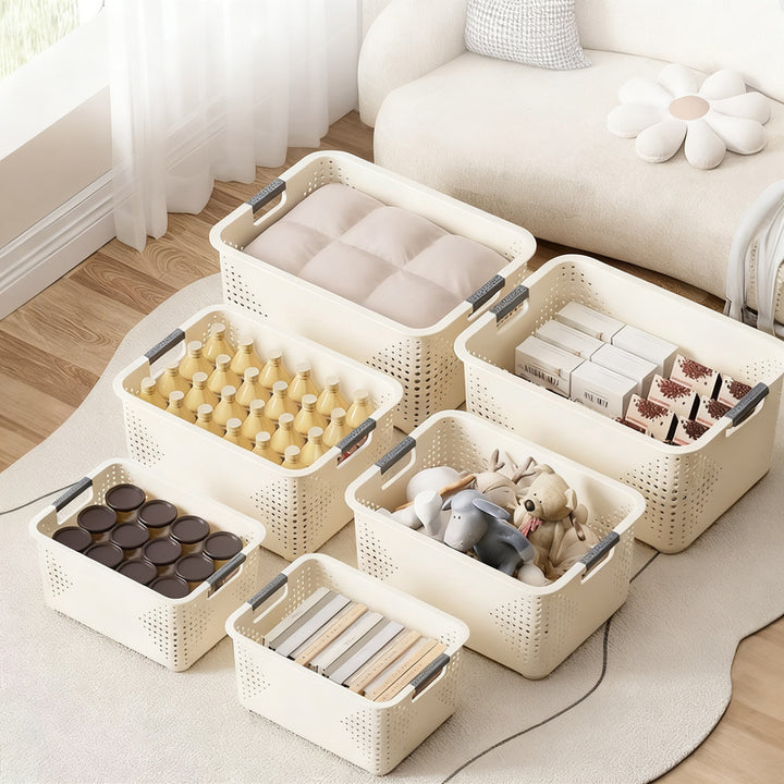 Plastic storage box for household and kitchen