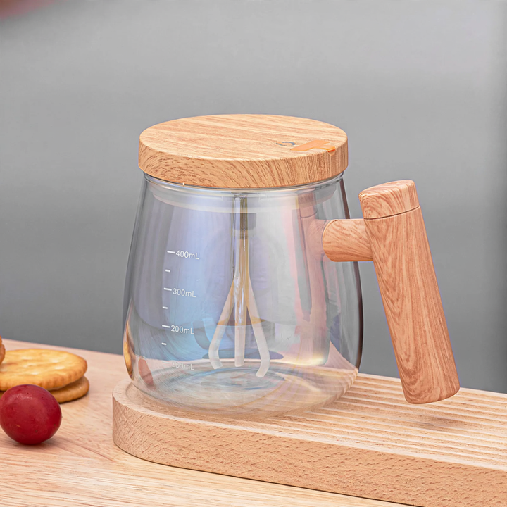 Electric whisk mixer made of glass, 400 ml, portable