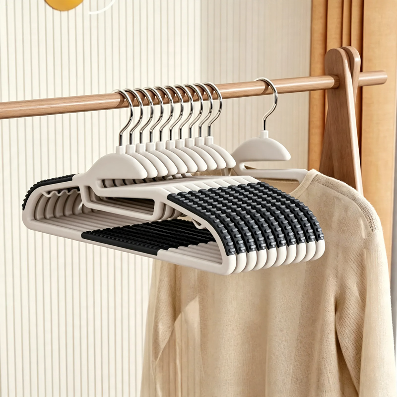 Flocked coat hangers, non-slip, 42 cm