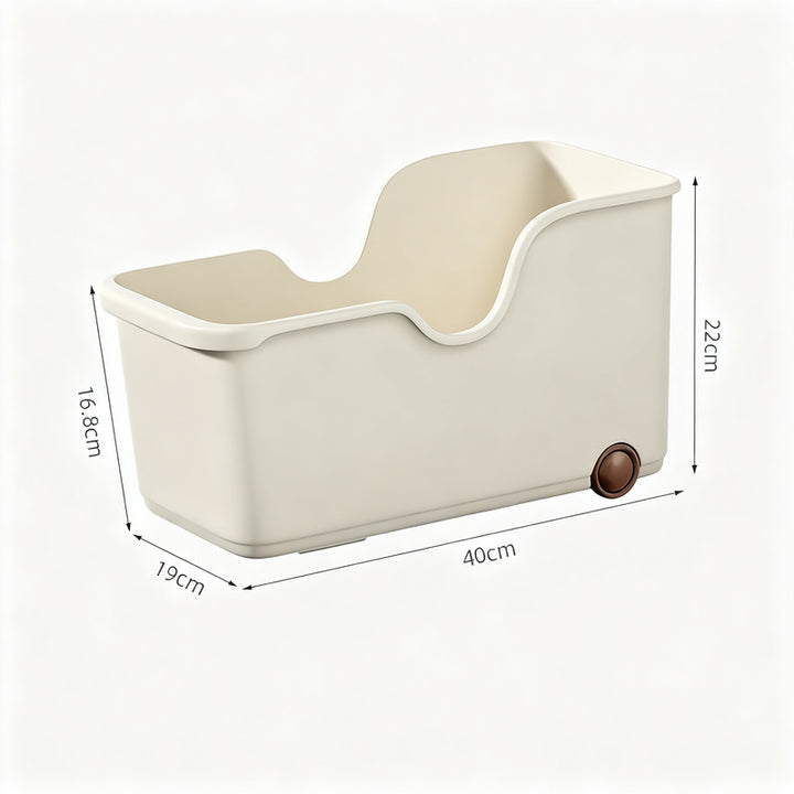 Plastic storage box with wheels, 18 L