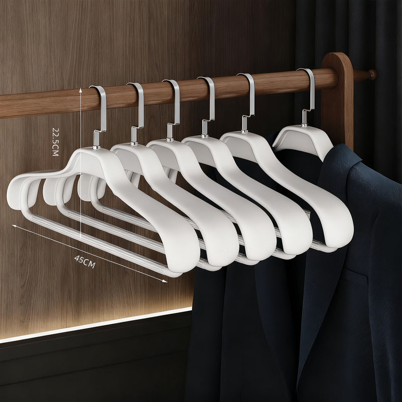Plastic clothes hanger, non-slip, set of 5–30