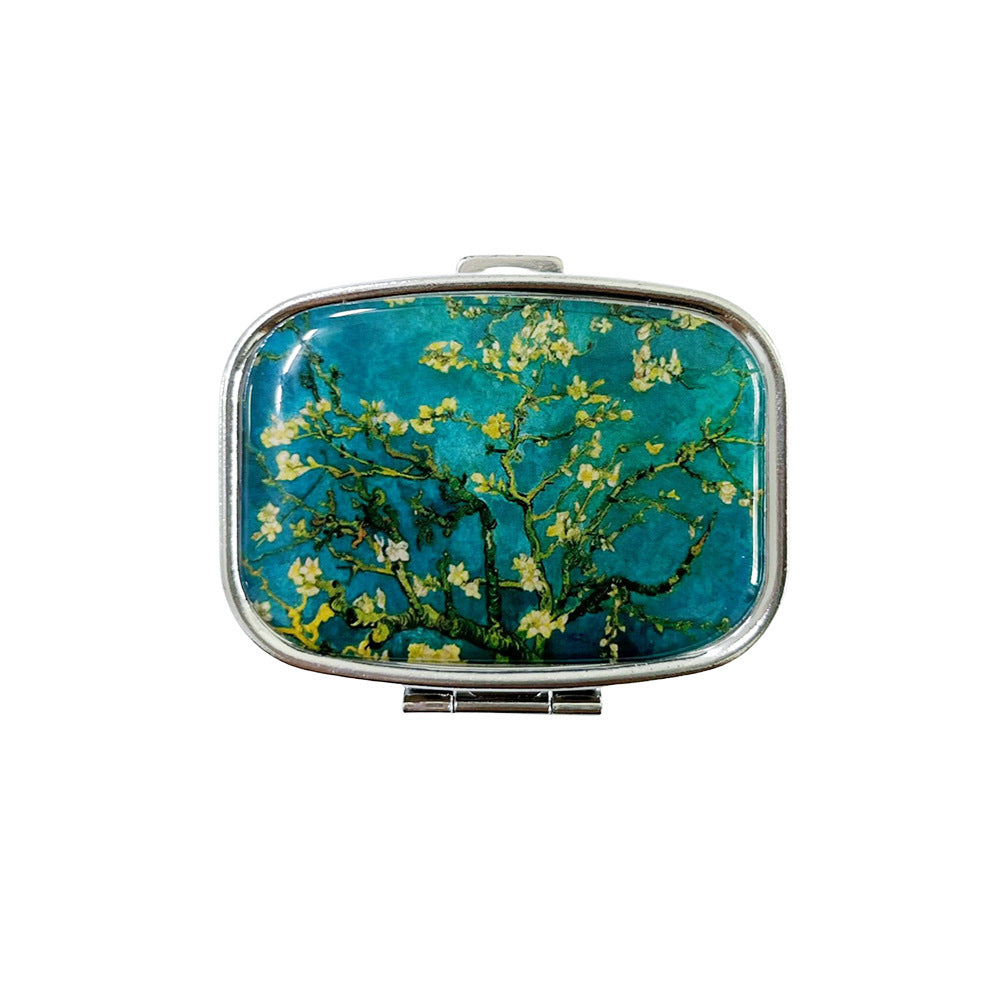 Pill organizer with compartments, portable