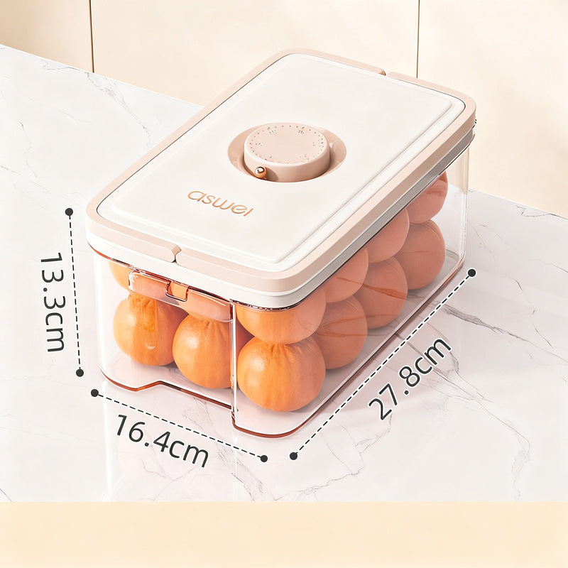 Refrigerator storage box with micro vacuum, 3.6 L