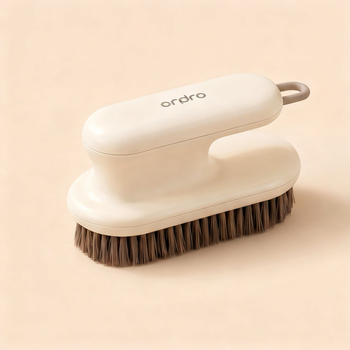 Shoe and laundry brush with soft bristles