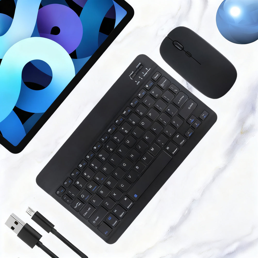 Bluetooth keyboard with mouse for tablets and laptops