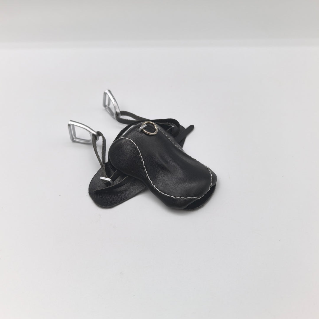 Leather saddle for toy horses