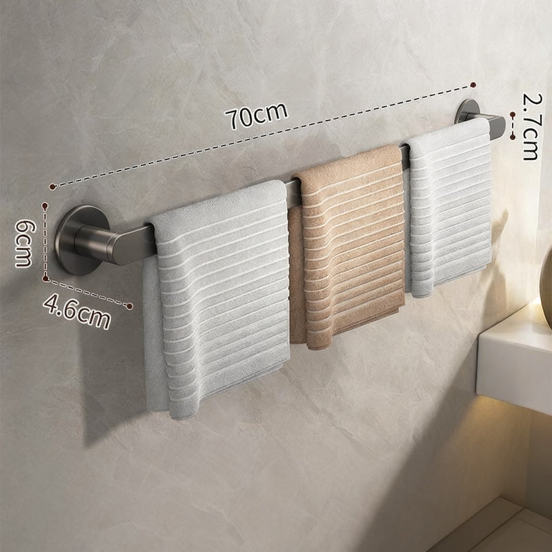 Wall-mounted towel bar without drilling