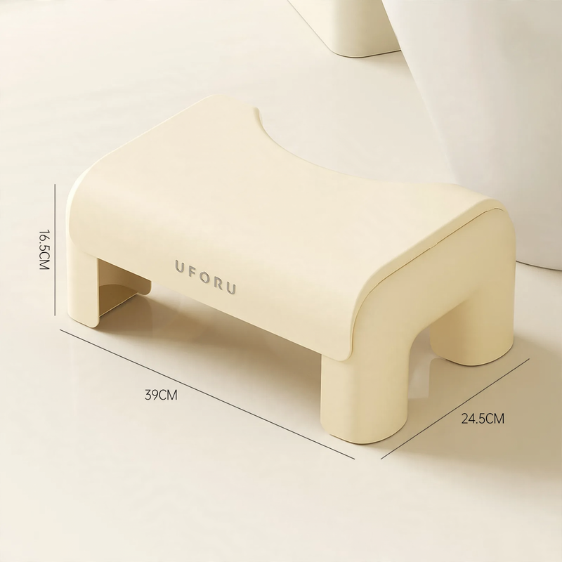 Plastic toilet stool, space-saving