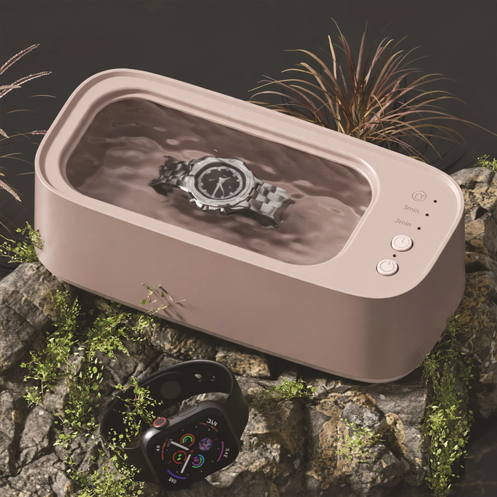 Ultrasonic cleaning device for glasses and jewelry