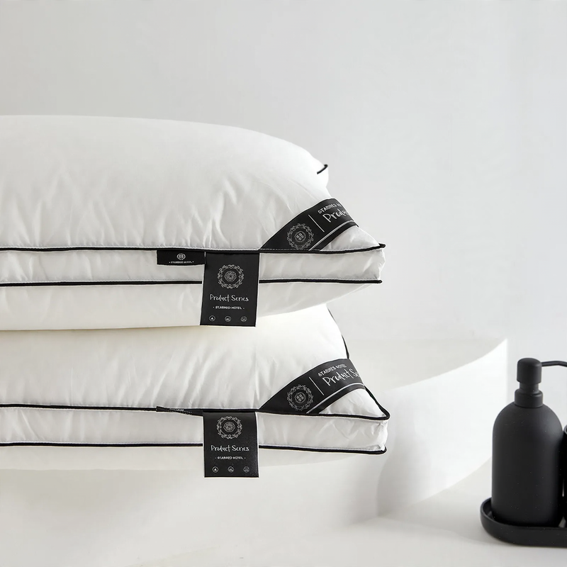 Down pillow with cotton cover, 48×74 cm