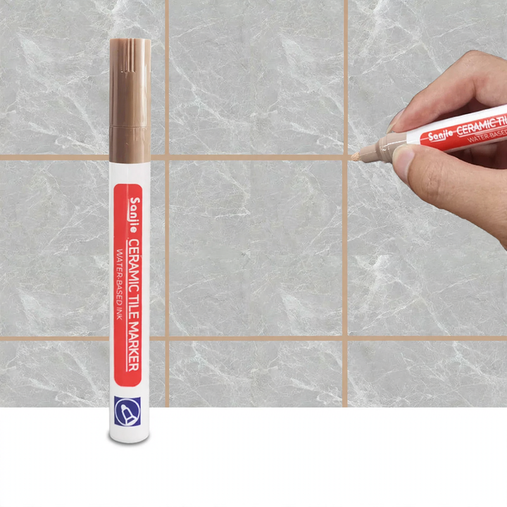 Grout pen for ceramic tiles in various colors