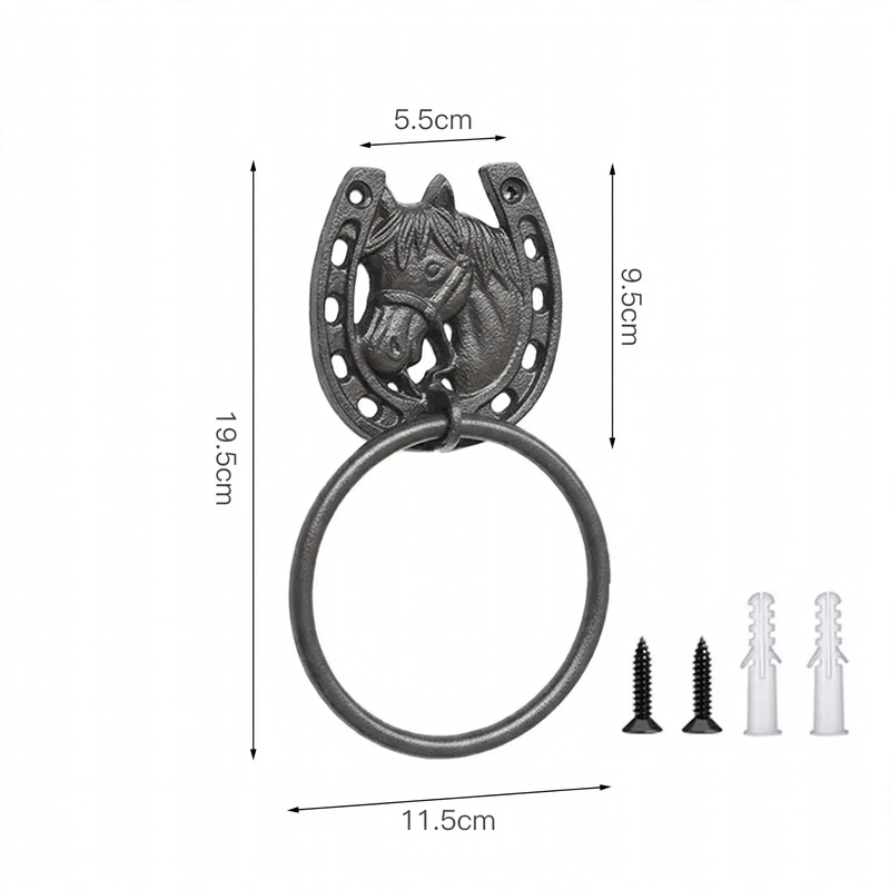 Cast Iron Towel Holder in Vintage Style