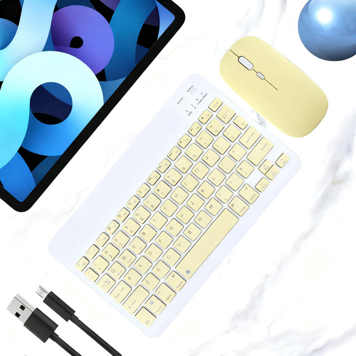 Bluetooth keyboard with mouse for tablets and laptops