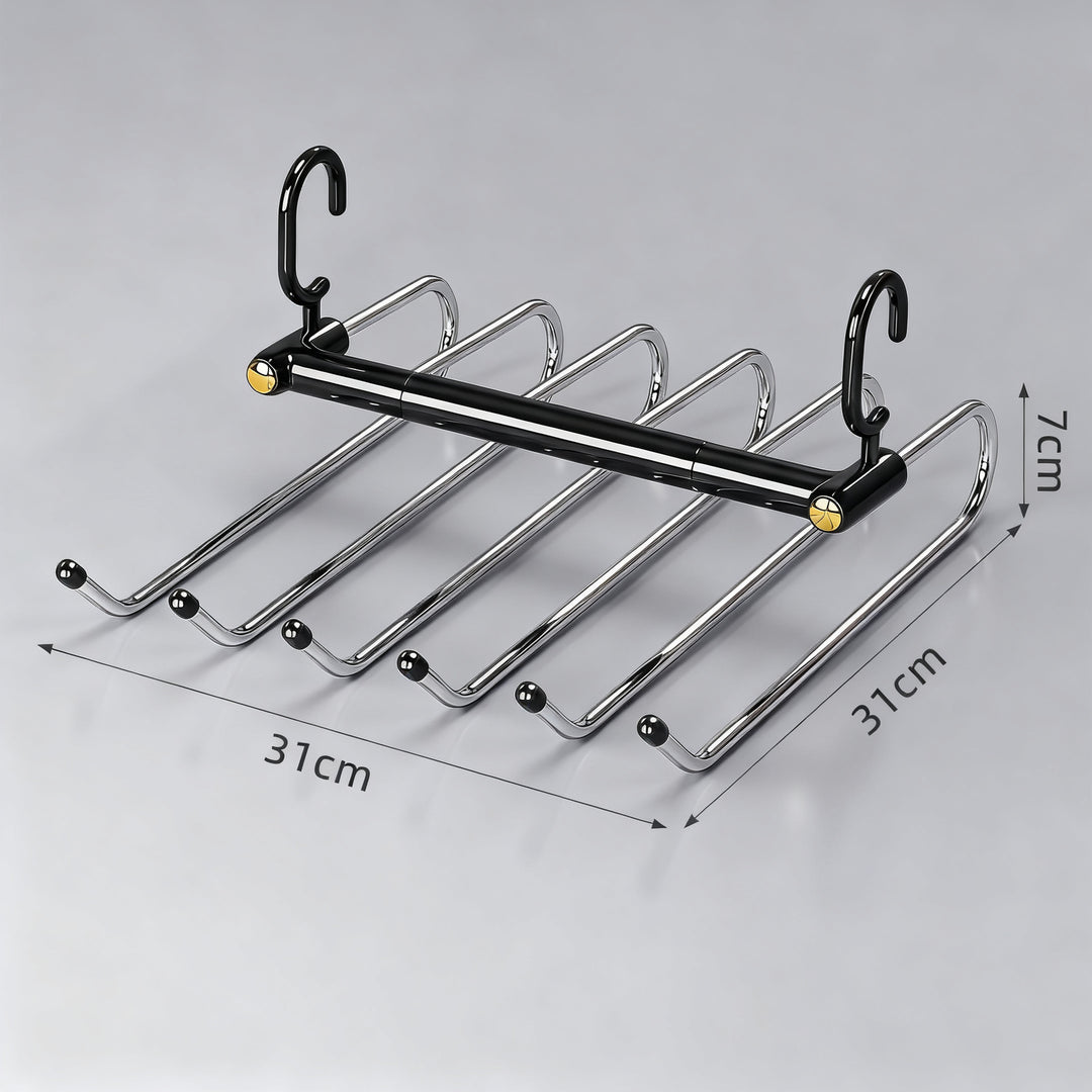Foldable stainless steel trouser hangers