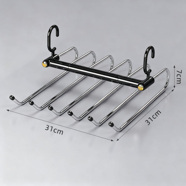 Foldable stainless steel trouser hangers