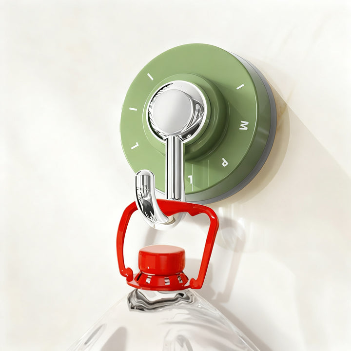 Suction cup hook, swivel, no drilling