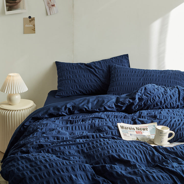 Cotton bedding set, 4-piece, bubble pattern