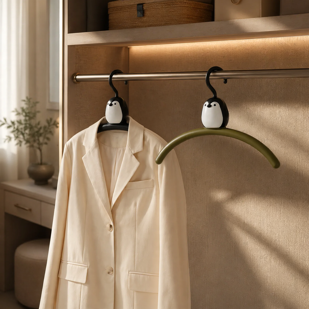 Plastic clothes hanger with non-slip surface