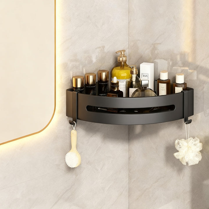 Bathroom corner shelf made of stainless steel and aluminum