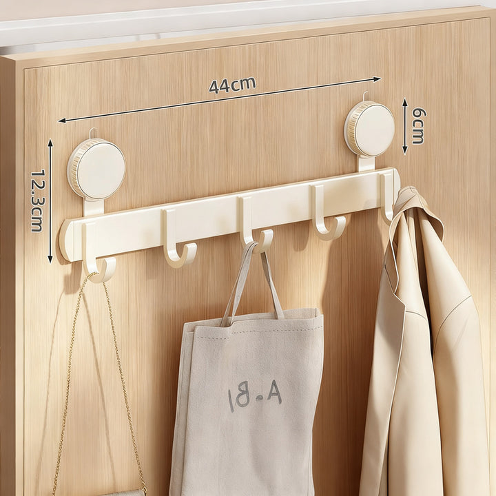 Suction cup hook rack made of space aluminum