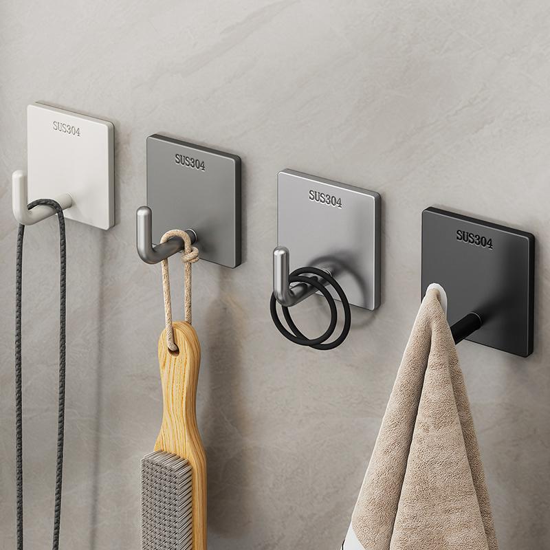 Stainless steel adhesive hooks with strong hold