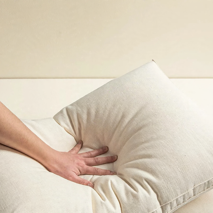 Cotton neck support pillow, rectangular, medium height