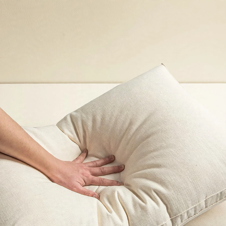 Cotton neck support pillow, rectangular, medium height