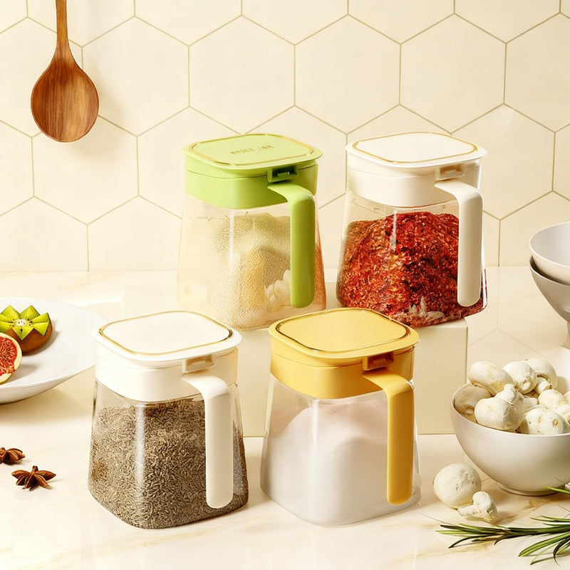 Glass spice boxes with lid, modern