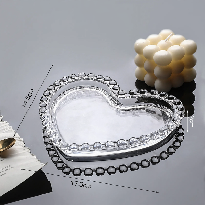 Glass bowl with pearl decoration, Nordic design