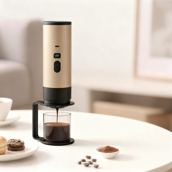Portable espresso coffee machine with battery, 0.5 L
